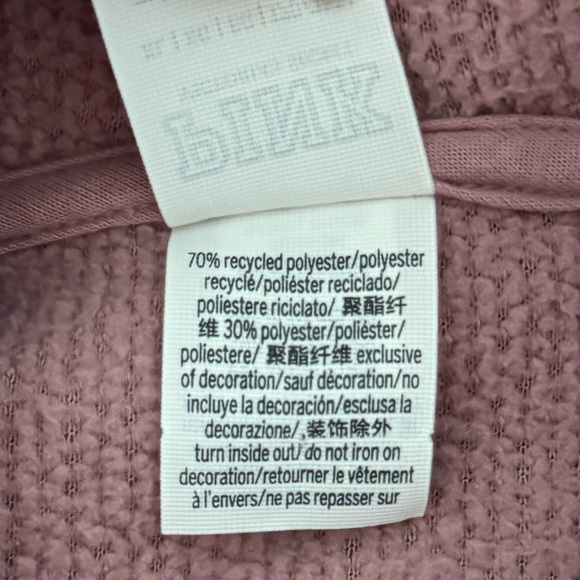 PINK Victoria's Secret Varsity Sherpa Half-zip Pullover Rose Pink - Picture 10 of 11